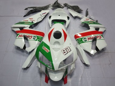 Achetez Carénages Moto Honda CBR600RR 2005-2006 - Blanc Vert Rouge Castrol 93