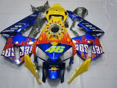 Achetez Carénages Moto Honda CBR600RR 2005-2006 - Jaune Bleu Rossi 46