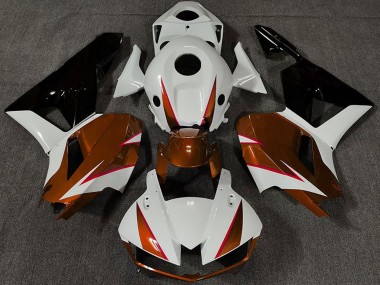Achetez Carénages Moto Honda CBR600RR 2013-2023 - Blanc Orange Foncé Noir Brillant