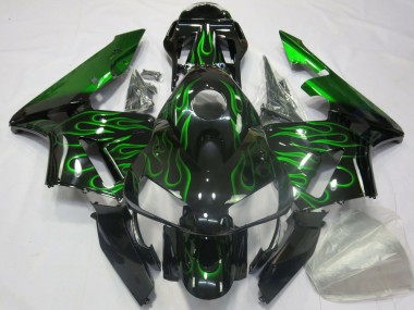 Achetez Carénages Moto Honda CBR600RR 2003-2004 - Noir Brillant Bleu Flamme