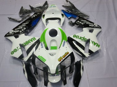 Achetez Carénages Moto Honda CBR600RR 2005-2006 - Blanc Vert Noir Brillant HannSpree