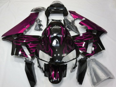 Achetez Carénage Moto Honda CBR600RR 2003-2004 - Noir Brillant Violet Flamme