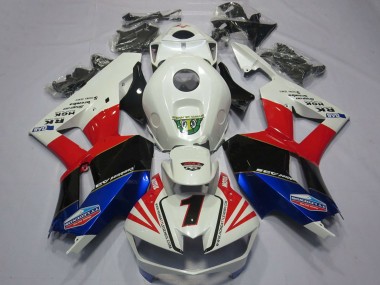 Achetez Carénages Moto Honda CBR600RR 2013-2023 - Blanc Rouge Bleu Noir Nombre 1