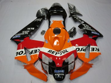 Achetez Carénages Moto Honda CBR600RR 2003-2004 - Orange Blanc Rouge Noir Brillant OEM Style Repsol