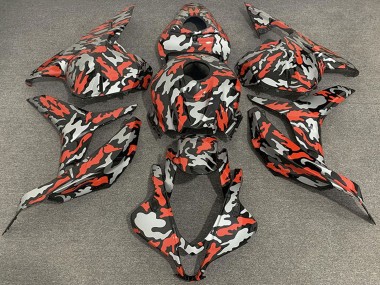 Achetez Carénages Moto Honda CBR600RR 2009-2012 - Rouge Gris Camouflage