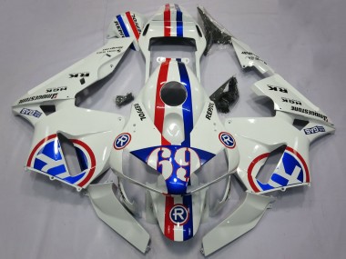Achetez Carénages Moto Honda CBR600RR 2003-2004 - Blanc Rouge Bleu Repsol 69