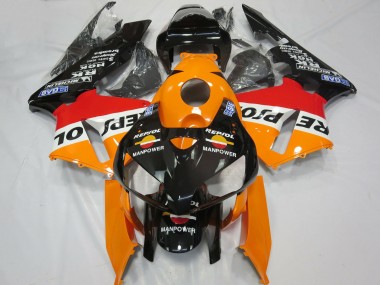 Achetez Carénages Moto Honda CBR600RR 2005-2006 - Orange Blanc Rouge Noir Brillant Repsol Man Power