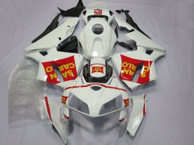Achetez Carénages Moto Honda CBR600RR 2005-2006 - Blanc Rouge Jaune San Carlo 58