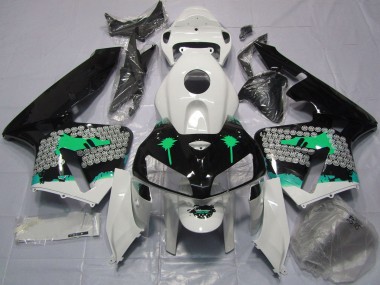 Achetez Carénages Moto Honda CBR600RR 2005-2006 - Turquoise Splatter on Noir Brillant
