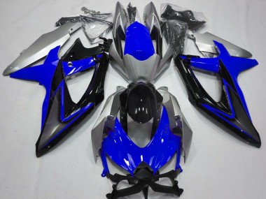 Achetez Carénages Moto Suzuki GSXR 600 / GSXR 750 2008-2010 - Argent Bleu Noir Brillant