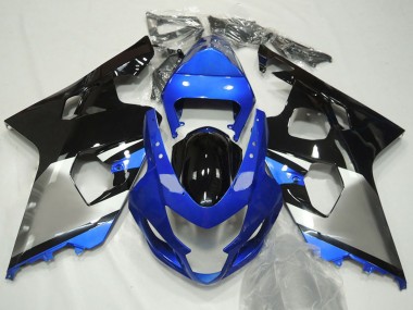 Achetez Carénages Moto Suzuki GSXR 600 / GSXR 750 2004-2005 - Bleu Argent Noir