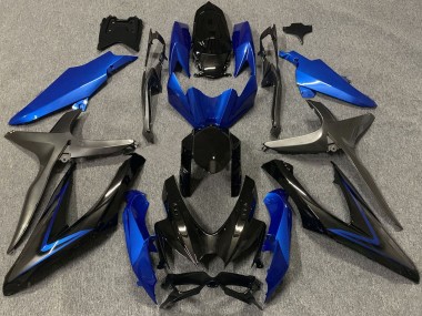 Achetez Carénages Moto Suzuki GSXR 600 / GSXR 750 2008-2010 - Bleu Gris Noir Brillant