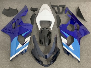 Achetez Carénage Moto Suzuki GSXR 600 / GSXR 750 2004-2005 - Blanc Bleu Noir