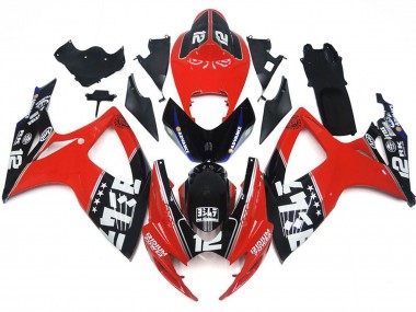 Achetez Carénages Moto Suzuki GSXR 600 / GSXR 750 2006-2007 - Rouge Noir Brillant Blanc