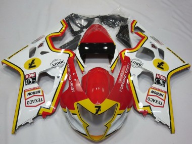 Achetez Carénages Moto Suzuki GSXR 600 / GSXR 750 2004-2005 - Blanc Rouge Jaune