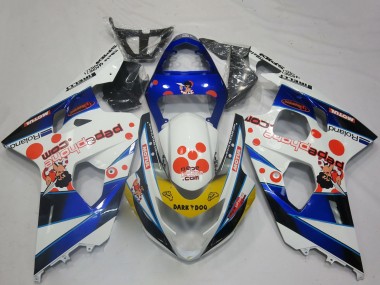 Achetez Carénages Moto Suzuki GSXR 600 / GSXR 750 2004-2005 - Blanc Bleu Rouge Jaune Noir Dark Dog