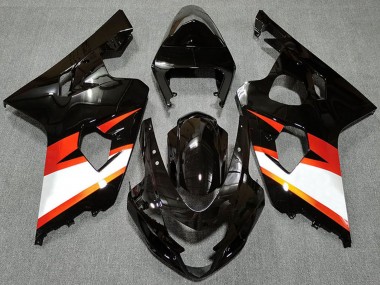 Achetez Carénages Moto Suzuki GSXR 600 / GSXR 750 2004-2005 - Noir Brillant Orange Blanc