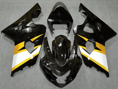 Achetez Carénages Moto Suzuki GSXR 600 / GSXR 750 2004-2005 - Noir Brillant Jaune Blanc