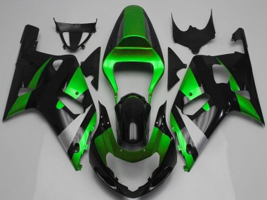 Achetez Carénage Moto Suzuki GSXR 600 / GSXR 750 2001-2003 - Vert Argent Noir Brillant