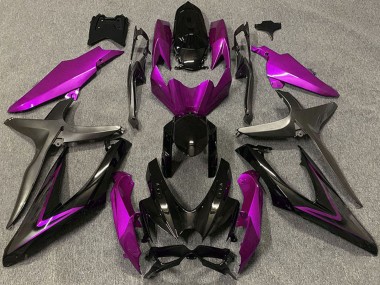 Achetez Carénages Moto Suzuki GSXR 600 / GSXR 750 2008-2010 - Rose Noir Brillant Noir Mat