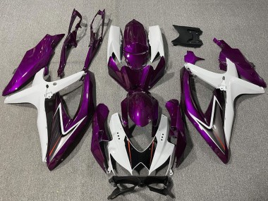 Achetez Carénage Moto Suzuki GSXR 600 / GSXR 750 2008-2010 - Blanc Violet Noir