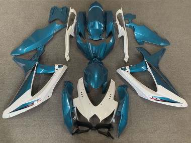 Achetez Carénages Moto Suzuki GSXR 600 / GSXR 750 2008-2010 - Blanc Bleu Clair OEM Style
