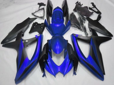 Achetez Carénages Moto Suzuki GSXR 600 / GSXR 750 2008-2010 - Bleu Noir Mat