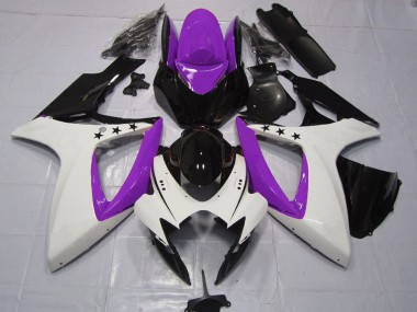 Achetez Carénages Moto Suzuki GSXR 600 / GSXR 750 2006-2007 - Violet Blanc Noir Brillant Étoile