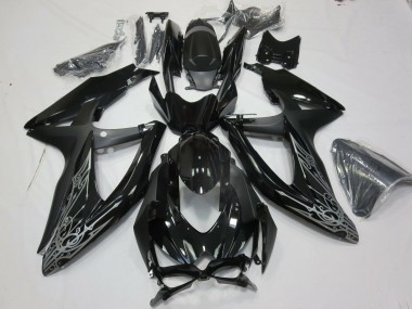 Achetez Carénages Moto Suzuki GSXR 600 / GSXR 750 2008-2010 - Noir Brillant Argent