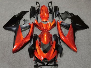 Achetez Carénages Moto Suzuki GSXR 600 / GSXR 750 2008-2010 - Orange Noir Mat
