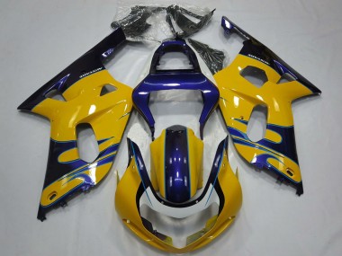 Achetez Carénages Moto Suzuki GSXR 600 / GSXR 750 2001-2003 - Jaune Bleu