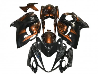 Achetez Carénages Moto Suzuki GSXR 1300 2008-2020 - Noir Brillant Orange Foncé