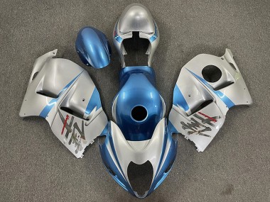 Achetez Carénages Moto Suzuki GSXR 1300 1996-2007 - Bleu Brillant Clair Argent