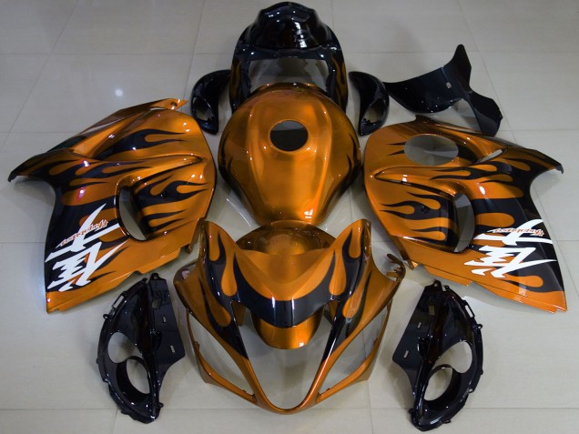 Carénages Moto Suzuki GSXR 1300 2008-2020 - Orange Brillant Noir