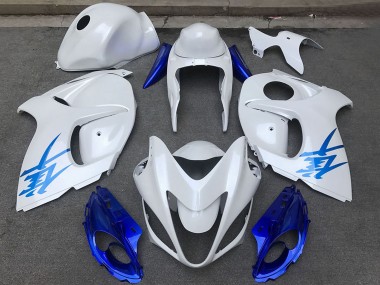 Achetez Carénages Moto Suzuki GSXR 1300 2008-2020 - Blanc Brillant Bleu