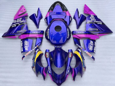 Achetez Carénages Moto Kawasaki ZX10R 2004-2005 - Bleu Rose Trick Star