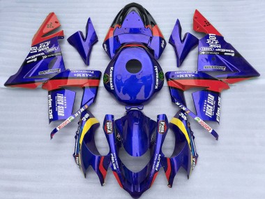 Achetez Carénages Moto Kawasaki ZX10R 2004-2005 - Bleu Rouge Trick Star