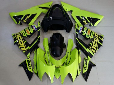 Achetez Carénages Moto Kawasaki ZX10R 2004-2005 - Personnalisé Haute Visibilité Jaune