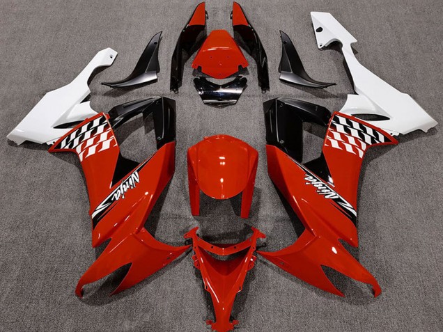 Carénages Moto Kawasaki ZX10R 2008-2010 - Blanc Rouge Noir