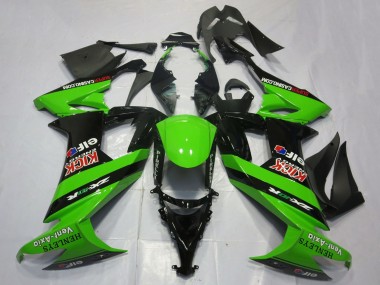 Achetez Carénages Moto Kawasaki ZX10R 2008-2010 - Vert Noir Rouge Kick Elf Henleys Vent-Axia