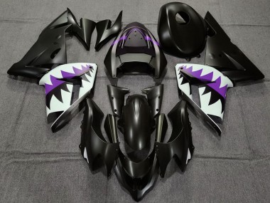 Achetez Carénages Moto Kawasaki ZX10R 2004-2005 - Noir Mat Violet Requin