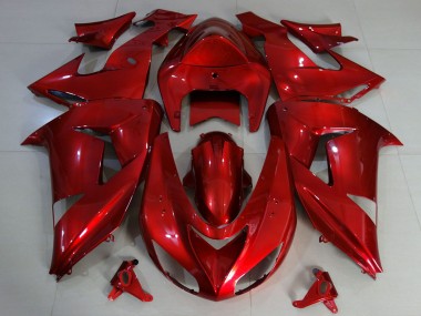 Achetez Carénages Moto Kawasaki ZX10R 2006-2007 - Rouge Foncé