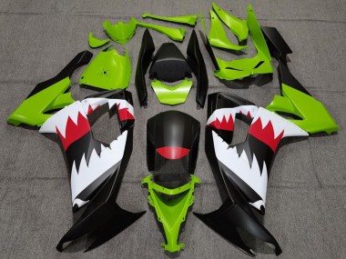 Achetez Carénages Moto Kawasaki ZX10R 2008-2010 - Vert Noir Mat Rouge Blanc Requin