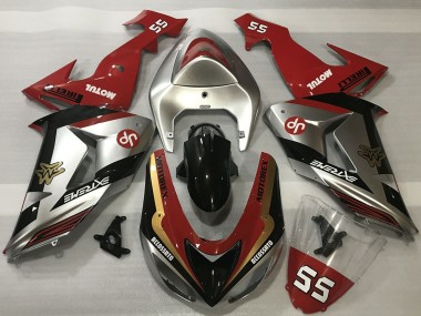 Achetez Carénages Moto Kawasaki ZX10R 2006-2007 - Rouge Argent Or Noir
