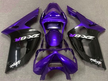 Achetez Carénages Moto Kawasaki ZX6R 2003-2004 - Violet Noir Brillant