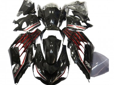 Achetez Carénages Moto Kawasaki ZX14R ZZR1400 2012-2024 - Noir Brillant Rouge