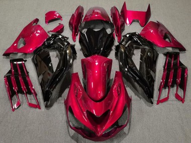 Achetez Carénages Moto Kawasaki ZX14R ZZR1400 2012-2024 - Rouge Noir Brillant