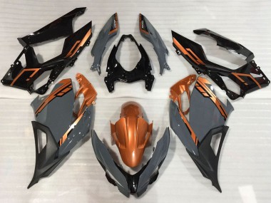 Achetez Carénages Moto Kawasaki Ninja 400 2018-2024 - Orange Nardo Gris Noir Brillant