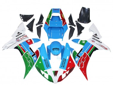 Achetez Carénages Moto Yamaha R1 2002-2003 - Blanc Bleu Rouge Vert Motul Michelin Dunlop