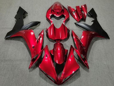 Achetez Carénages Moto Yamaha R1 2004-2006 - Bonbon Rouge Noir Mat